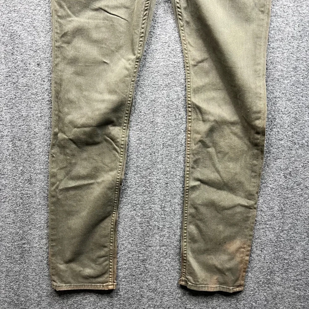 Hudson Pants Mens 31 Olive Green Fits 31x33 Blake Slim Ares M275DLE Button Fly‎